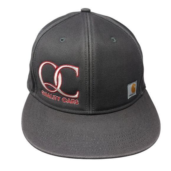 QC Quality Caps Snapback Hat Gray One Size Embroidered 6 Panel Carhartt - Picture 1 of 10